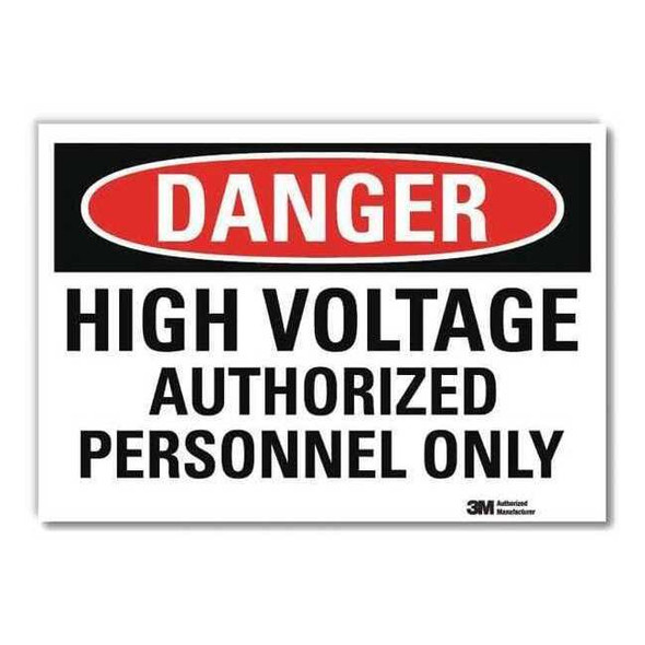 Lyle Danger Sign,10x7 In.,English, U1-1027-RD_10X7 U1-1027-RD_10X7