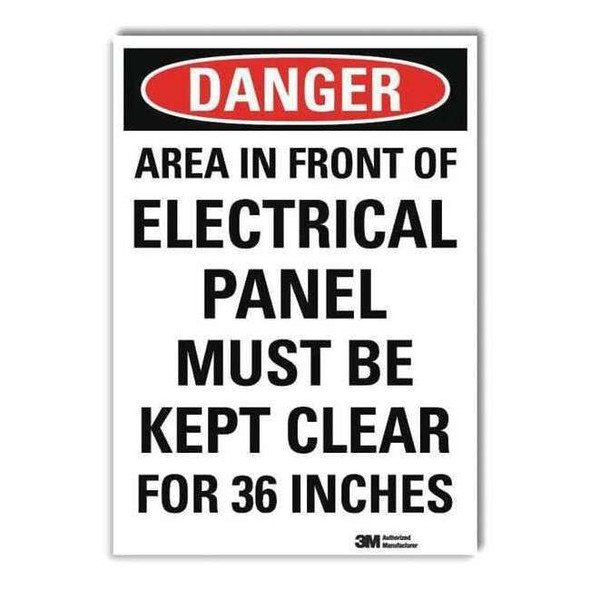Lyle Danger Sign,10x7 In.,English, U1-1083-RD_7X10 U1-1083-RD_7X10