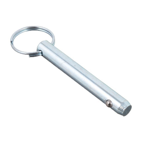 Detent Hitch Pin, 7/16 in Dia, 5 in Usable L, Carbon Steel, 1 PK Pack of 12
