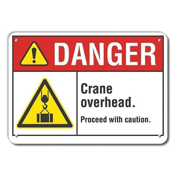 Lyle Alum Danger Crane Overhead,10"x7", LCU4-0039-NA_10X7 LCU4-0039-NA_10X7