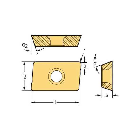 Walter Parallelogram ADMT Carbide 5886237 Pack of 10