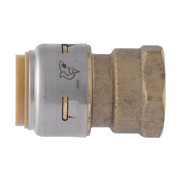 Sharkbite Adapter, Brass, Brass UR088A