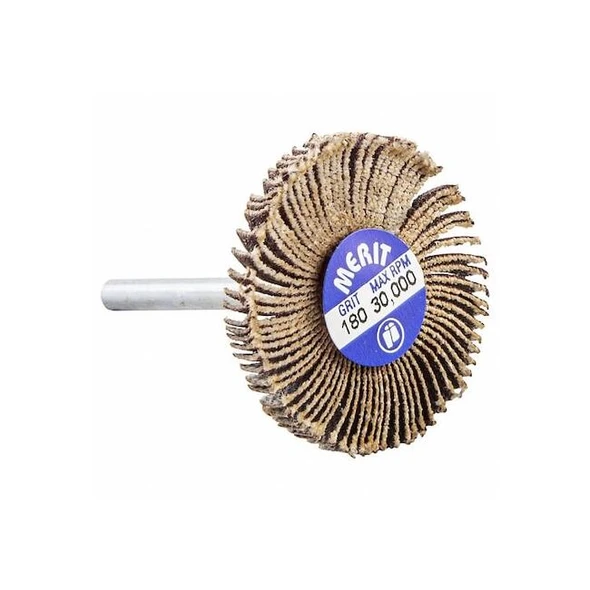 Merit Flap Wheel,Aluminum Oxide,1 3/16" dia 08834137493 Pack of 10