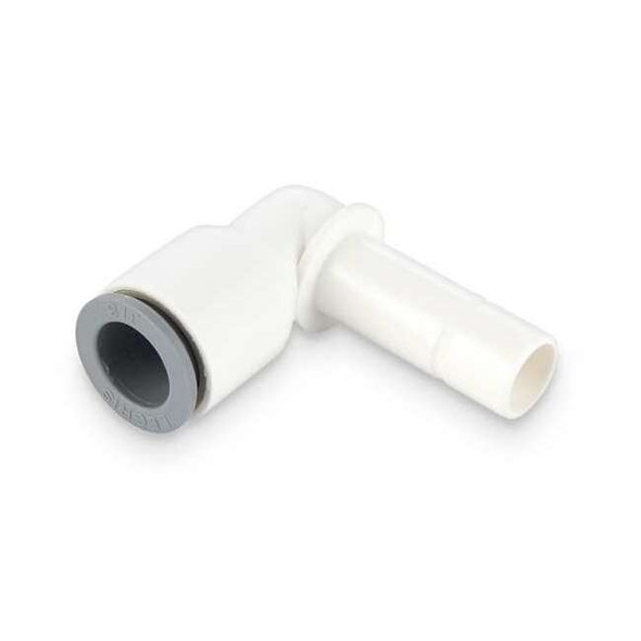 Parker Fractional Plastic Push-to-Connect Fitting, Polymer, White 6382 60 00WP2