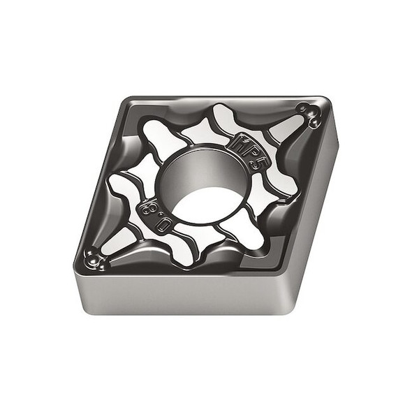 Diamond Turning Insert, Diamond, 5, CNMG, 3, Carbide Pack of 10