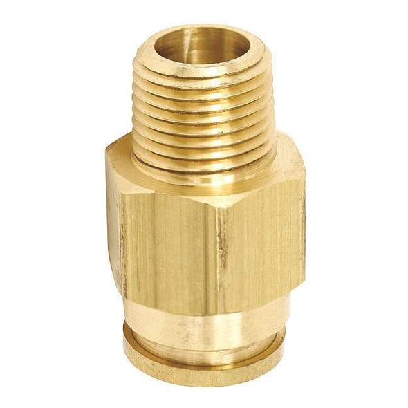 Parker Connector, Male, Brass, 1/4" Tube Size 68PTC-4-4