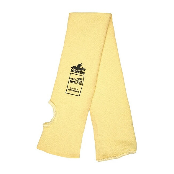 Mcr Safety Knit Sleeve, Yellow, L, Kevlar 93724T