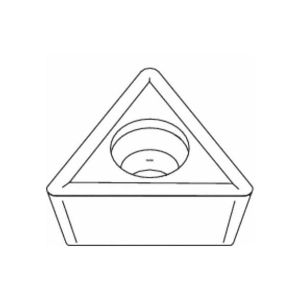 Triangle Turning Insert, Triangle, 3/8 in, TCMT, 0.0156 in, Carbide Pack of 5