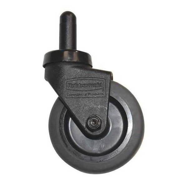 Rubbermaid Commercial Caster, Quiet, 3", Gray, WB Trolley GRFG1990704