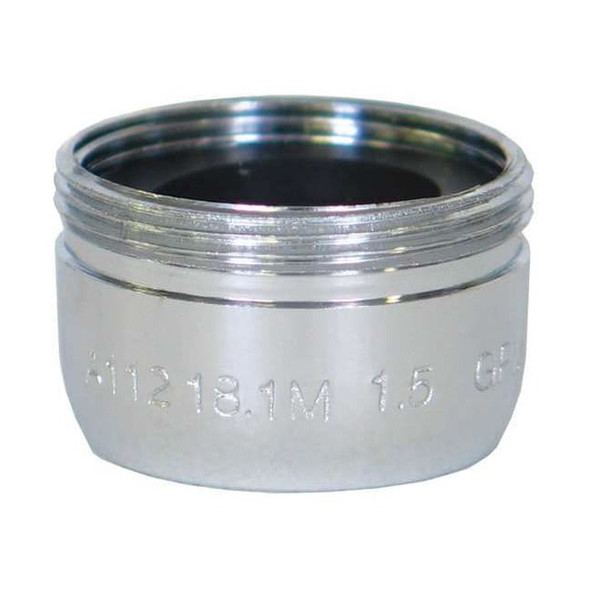 1.5 gpm Outlet, 15/16"-27, 55/64"-27 Thread Size, Chrome, Metal
