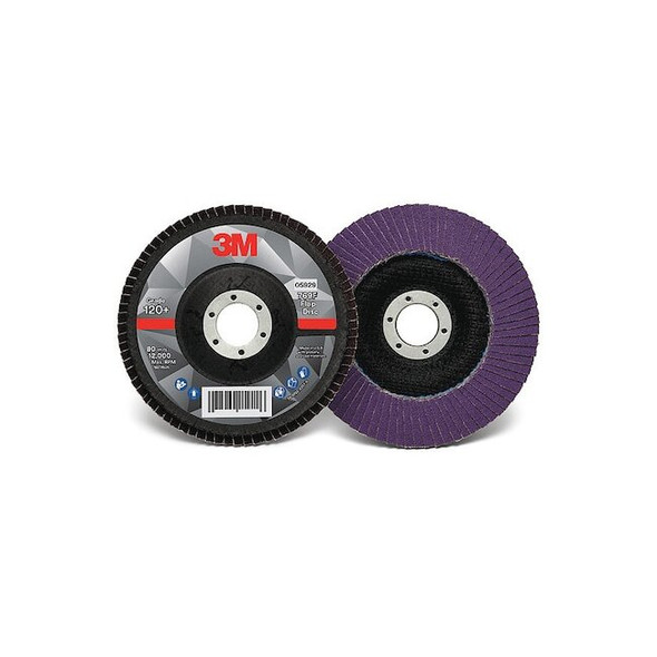 3m Flap Disc,5 in Dia,7/8 in Arbor,120 Grit 60440351629 Pack of 10
