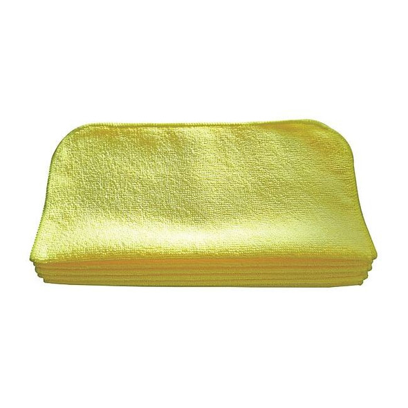 Tough Guy Microfiber Cloth Wipe 12" x 12", Yellow, 12PK 32UV04