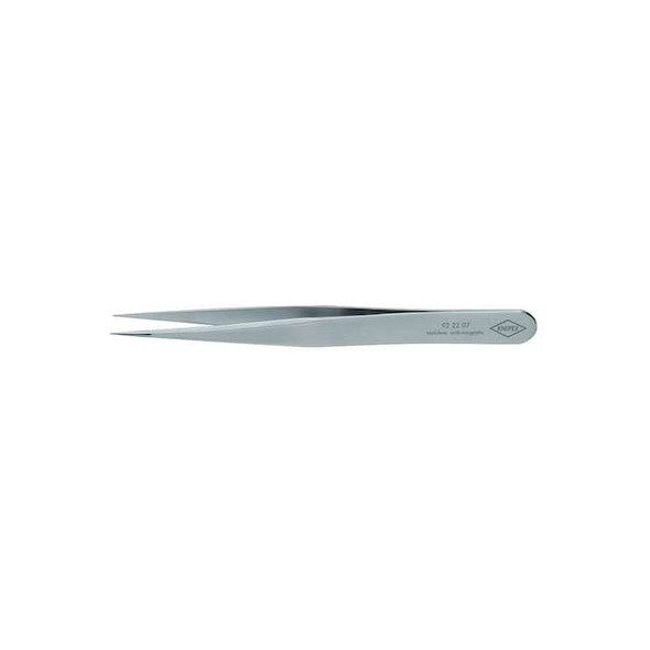 Knipex Tweezers, Anti-Mag, Needle, Straight, 4-1/2 92 22 07 Pack of 6
