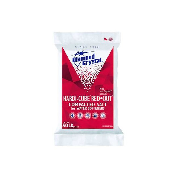 Diamond Crystal Water Softener Salt,Hardi-Cube,50 lb. 100012432 Pack of 49