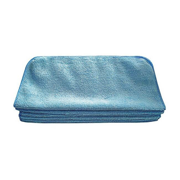 Tough Guy Microfiber Cloth Wipe 12" x 12", Blue, 12PK 32UV05