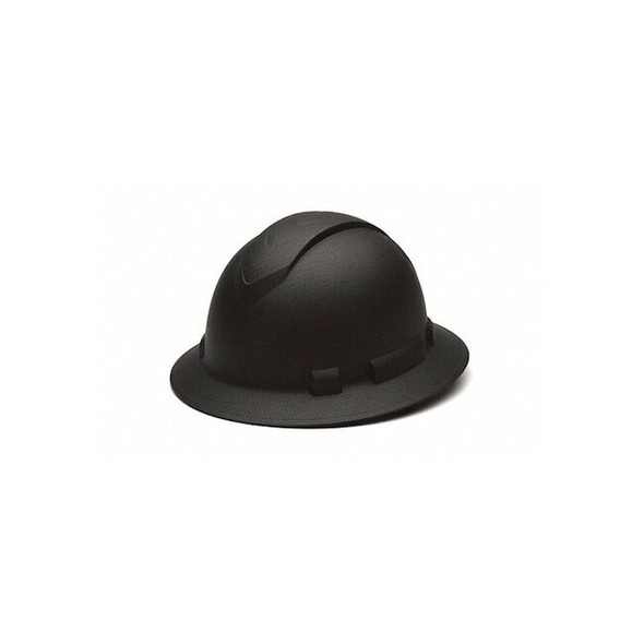 Pyramex Hard Hat, ABS, 4 Point Ratchet, Black HP54117 Pack of 12