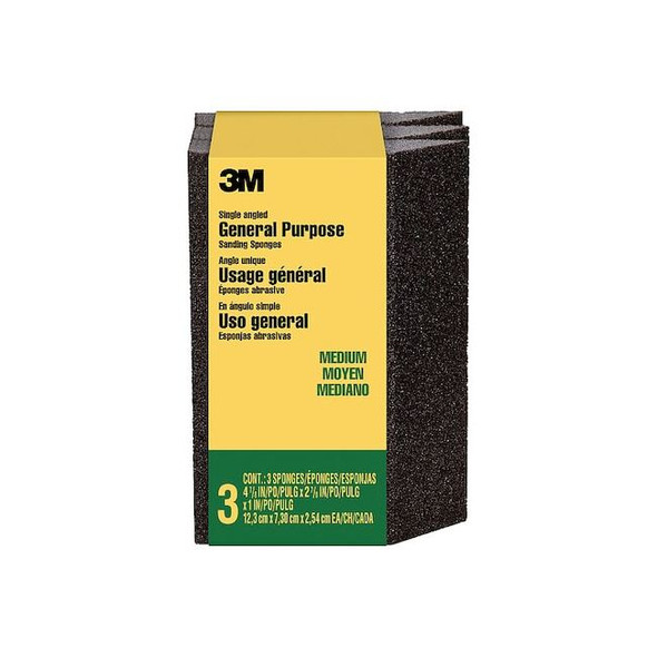 3m Single-Angle Sanding Sponge,4 7/8" L,3/Pack CP041-3PK Pack of 6