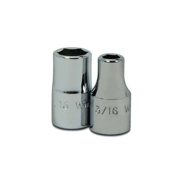 1/4" Drive, 7/16" SAE Socket, 6 Points, Standard 1/4"D,6Pt,7/16 Pack of 2