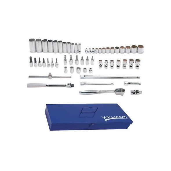 3/8" Drive, 3/8" SAE Socket, 12 Points, 3/8" D,12Pt,3/8 Pack of 2