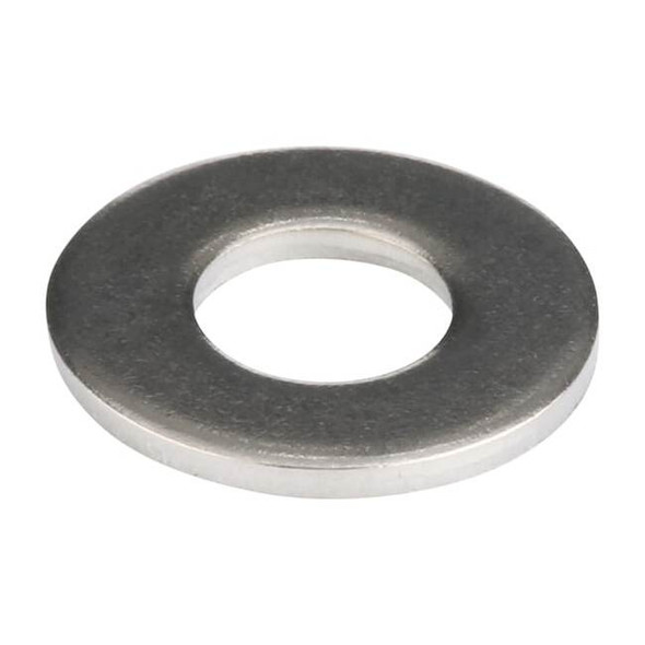 Flat Washer, For Screw Size 1/4" ,Stainless Steel Plain Finish, 50 PK