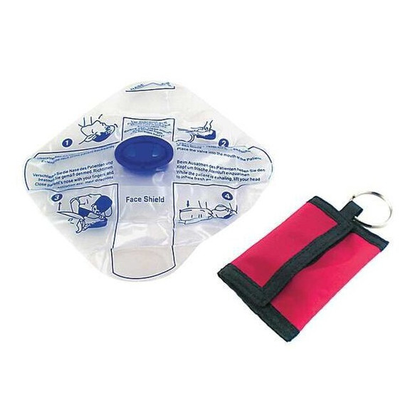 Medsource CPR Faceshield,Adult,Child,Infant,Red MS-21106