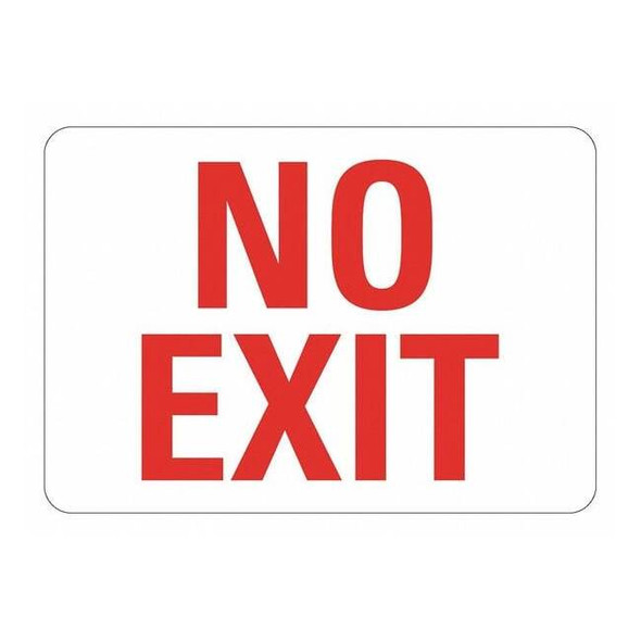 Lyle Exit Sign, Recycled Aluminum, 10" W, 7" H, No Exit, White LCU1-0007-NA_10x7