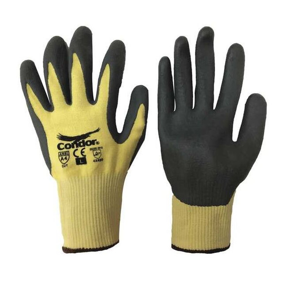 Cut-Resistant Coated Gloves, Cut Level A4 ,Dipped ,Nitrile ,Foam ,L 1 PR