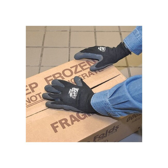 Cold Protection Gloves, Latex Palm, Thermal Lining, Gray, S Pack of 3