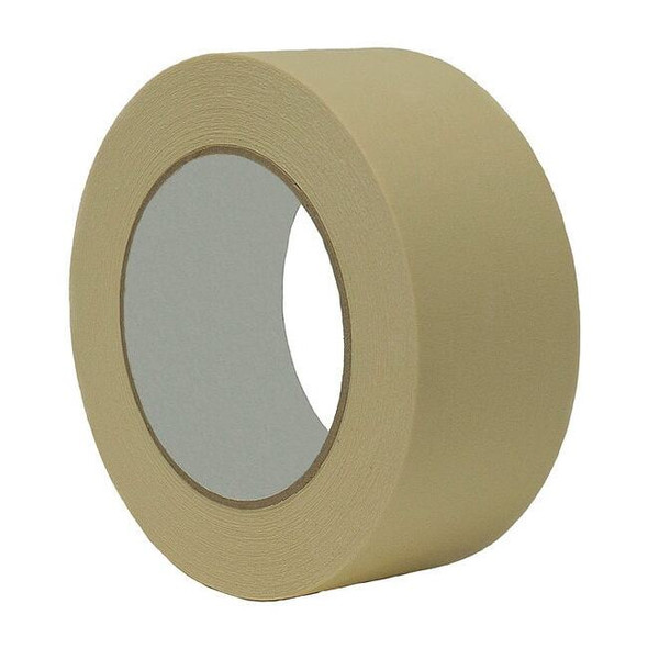 Masking Tape, 2 in W x 60 yd L, 5 mil Thick, Tan, Rubber Adhesive