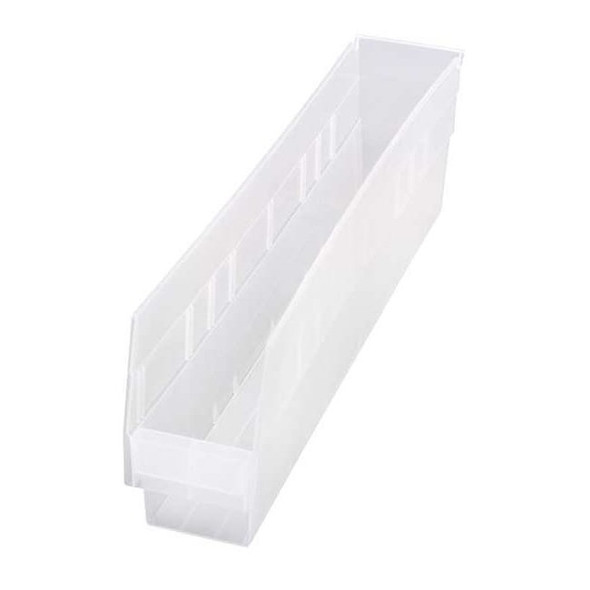 Quantum Storage Systems Clear Shelf Bin, 23-5/8"L x 4-1/8"W x 6"H QSB205CL
