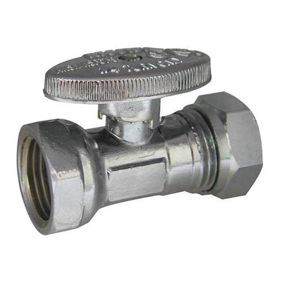 Kissler Water Supply Stop, Straight Valve, Chrome AB88-9040
