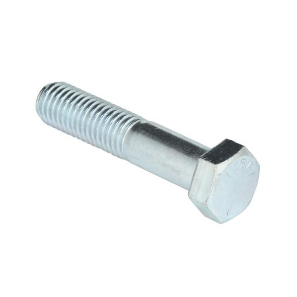 Grade 5, 5/8"-11 Hex Head Cap Screw, Zinc Plated Steel, 3 in L, 5 PK