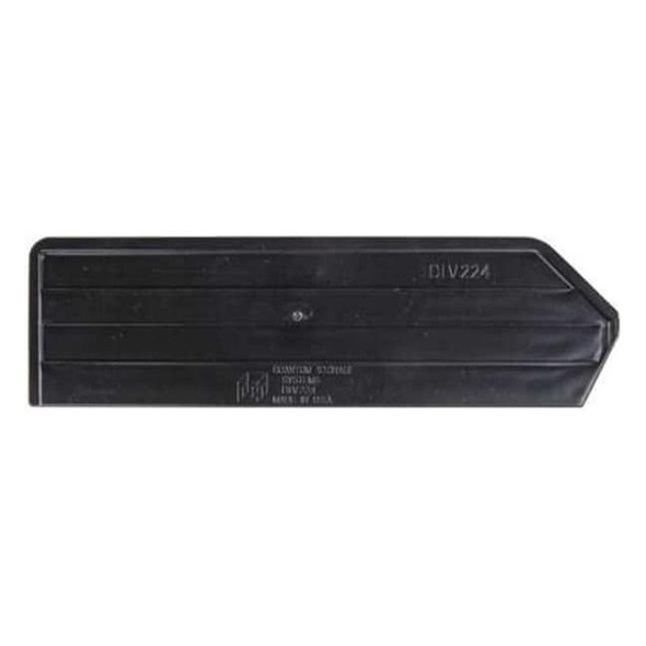 Quantum Storage Systems Plastic Divider, Black, 10 1/4 in L, 3 in H, 6 PK DUS224