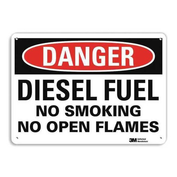 Danger Sign, 10" H, 14 in W,  Horizontal Rectangle, English, U1-1037-NA_14x10