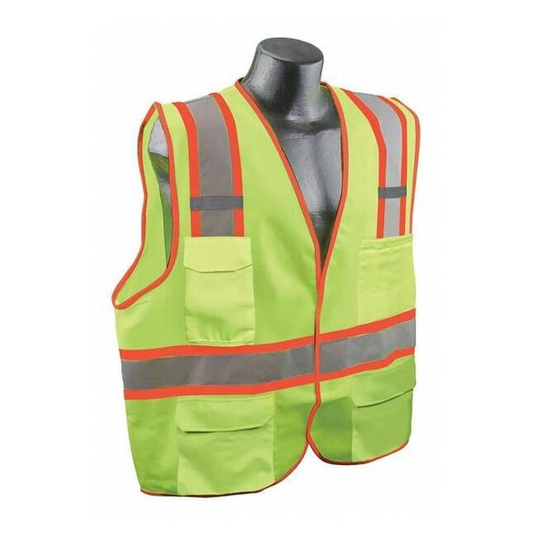 Condor High Visibility Vest,Yellow/Green,L/XL 53YN66