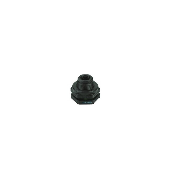 Banjo Bulkhead Fitting,FKM,2 3/16"L,Poly TF050V Pack of 10