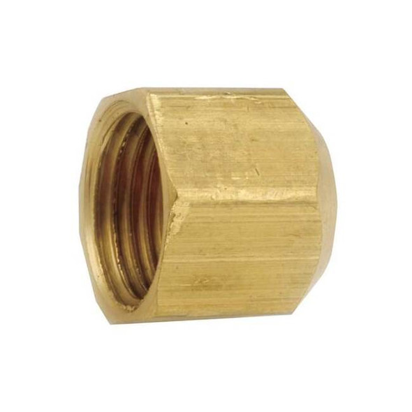 Manufacturer Varies 1/4" Female Flare Low Lead Brass Cap 704040-04 Pack of 5