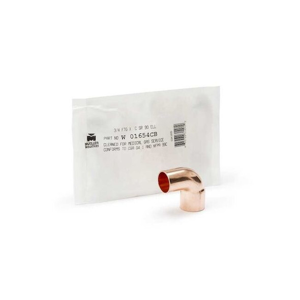 Streamline Elbow, Copper, Cup 1/2 in, FTG 1/2 in W 01652CB Pack of 10