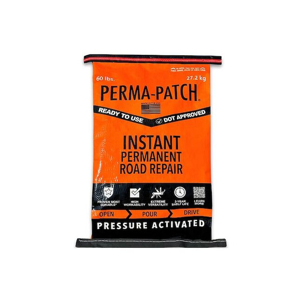 Perma-Patch Cold Patch, 60 lb., Bag, Black, PP-60-C PP-60-C