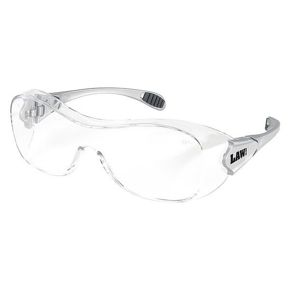 Law (OTG), Safety Glasses, Anti-Fog, Clear Lens, Gray Frame, Frameless