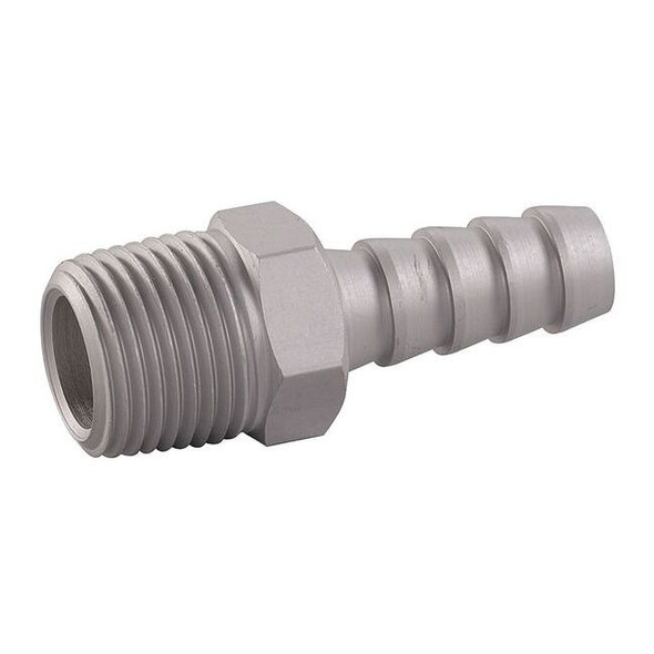Speedaire Hose Barb,3/8 In Barb,3/8 In MNPT,Alum 30E644