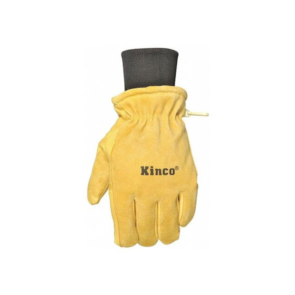 Ski Glove, Leather Palm, HeatKeep Thermal Lining, Tan, Medium Pack of 3