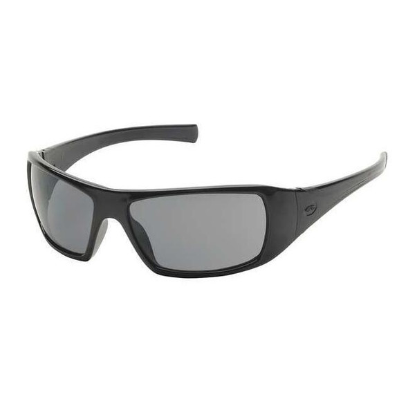 Goliath(R), Safety Glasses, Anti-Scratch, Gray Lens, Black Frame, Full-Frame