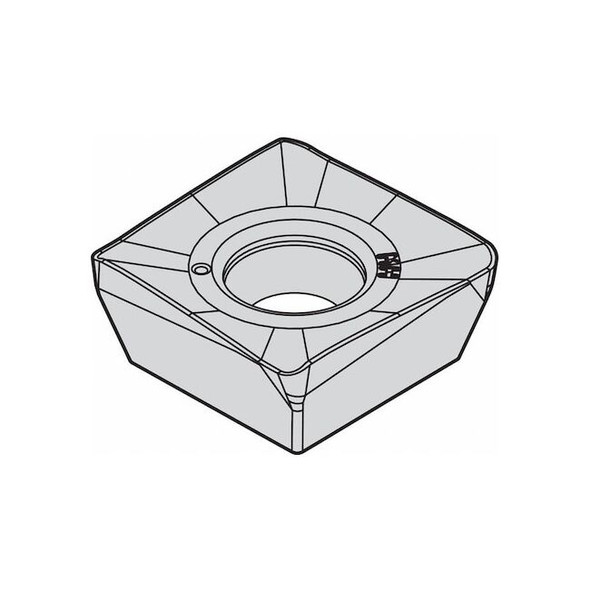 Widia Square Milling Insert,12.70mm,Carbide 3950609 Pack of 5