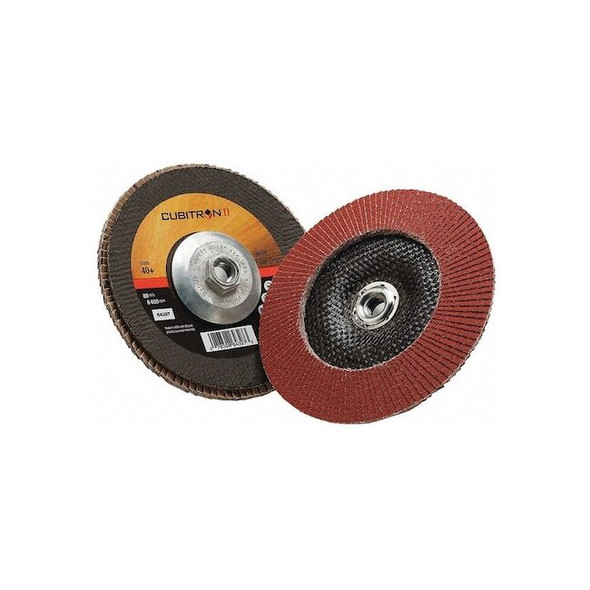 3m Cubitron Flap Disc,7 in Dia, 5/8 in Arbor,40 Grit 7100104905 Pack of 5