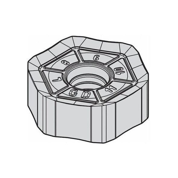 Widia Milling Insert,Hexagon 6180297 Pack of 5