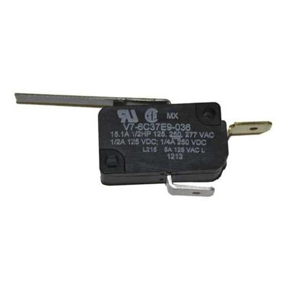 Honeywell Miniature Snap Action Switch, Lever, Long Actuator, 1NC V7-6C37E9-036