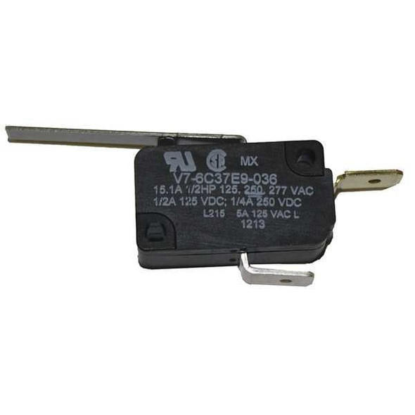 Honeywell Miniature Snap Action Switch, Lever, Long Actuator, 1NC V7-6C37E9-036