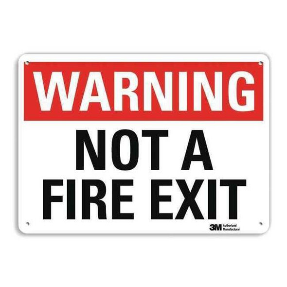 Lyle Plastic Warning Sign,4 Holes,10"x7" U6-1185-NP_10X7