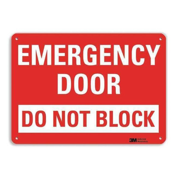Lyle Plastic Emergency Exit Sign,14"x10" U7-1069-NP_14X10